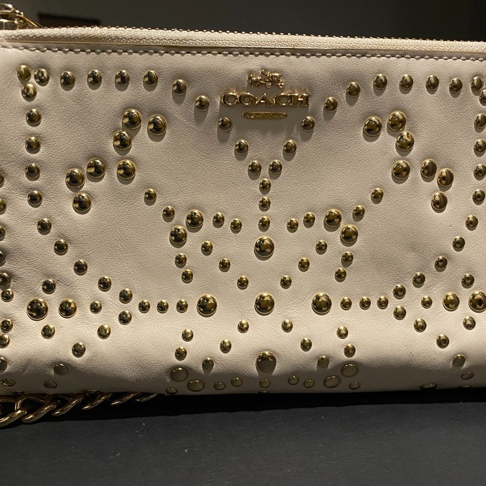 Coach Gold Studded Shoulder bag
